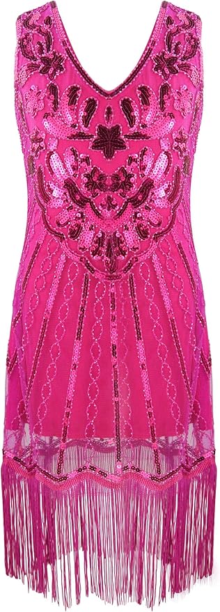 1920's Sequins Flapper Dress Children's Day Gift Party Halloween Costumes for Girls Accessories Set