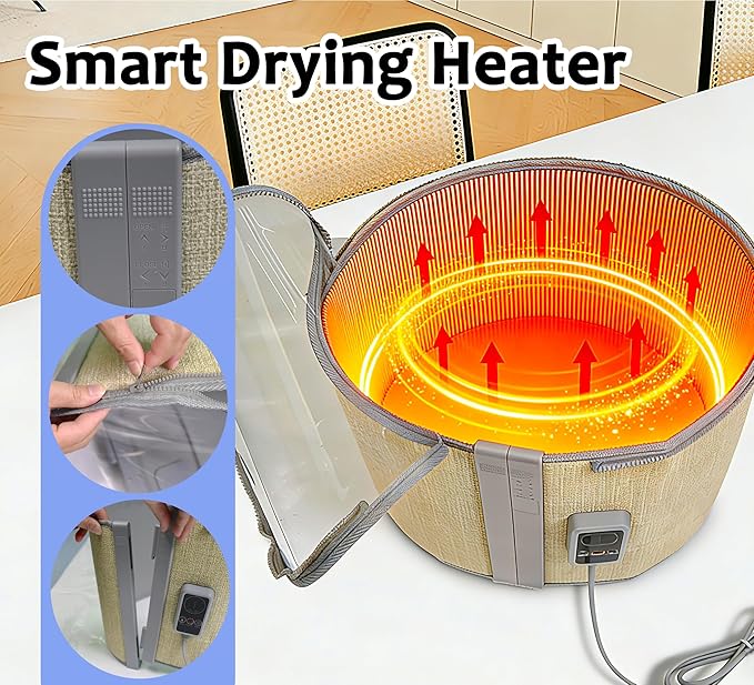 Portable Graphene Heating Craft Heater for Resin & Clay - 113-149°F (45-65°C) Adjustable Temp, Timer, 105W, 15"x12.2" - Fast, Even Drying for Pottery & Acrylic Art