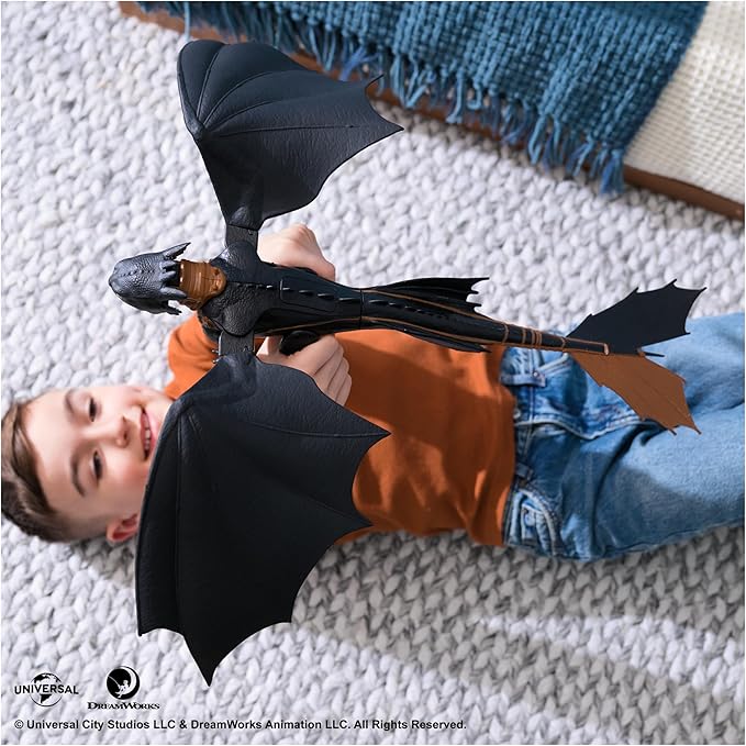 DreamWorks Dragons, How to Train Your Dragon, Ultimate Plasma Blast Toothless, 25” Wings with Lights & Sounds Action Figure, Kids Toys for Boys Ages 4 and up