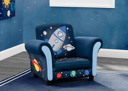 Delta Children Space Adventures Kids Upholstered Chair, Blue