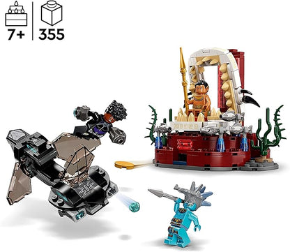 LEGO 76213 Marvel King Namor's Throne Room, Black Panther Wakanda Toy for Building, Set with Submarine for Children from 7 Years, Underwater Adventure with Superheroes
