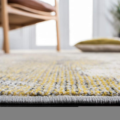 SAFAVIEH Madison Collection Area Rug - 8' x 10', Ivory & Grey, Modern Abstract Design, Non-Shedding & Easy Care, Ideal for High Traffic Areas in Living Room, Bedroom (MAD499A)