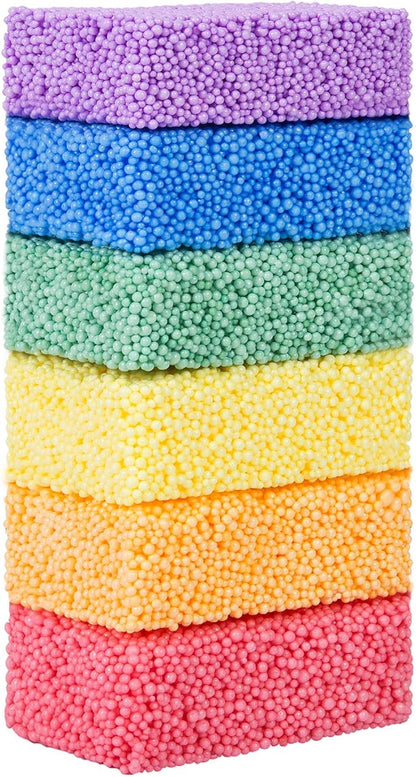 Funny Poop Floam Clay 6 Colors Modeling Foam Beads Play Kit for Kids Educational Magic Clay DIY Art Crafts Never Dries Out Preschool Toys Motor Skills