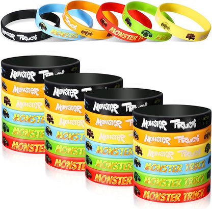 24 Pieces Truck Birthday Party Favors Truck Silicone Bracelets Truck Party Decoration Truck Silicone Wristbands for Kids Construction Truck Birthday Baby Shower Party Supplies Classroom Rewards