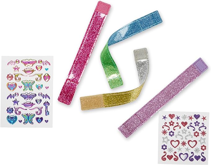 Melissa & Doug Design-Your-Own Bracelets With 100+ Sparkle Gem and Glitter Stickers
