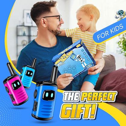 Kids Walkie Talkies Toys for Boys: 3 Pack Robots Walkies Talkies Kids Easter Birthday Gifts for 3 4 5 6 7 Year Old Boys Girls Toys Age 3-6 5-7 Year Old Boy Girl Basket Stuffers Outdoor Camping