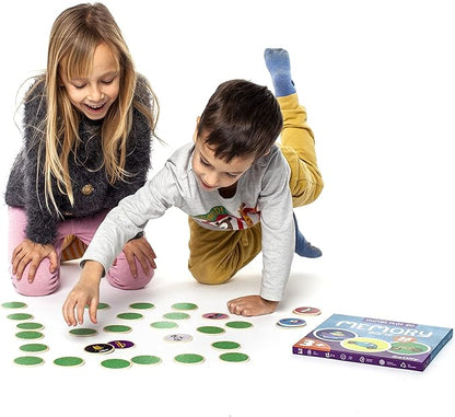 Montessori-Inspired Wooden Matching Game for Toddlers 2-4 Years - Things that Go - Durable, Scratch-Resistant 36 Card Set, Includes Carry Bag - Memory Game for Toddlers 2-4 Years - Means of Transport