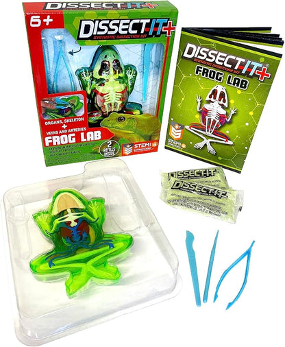 Dissect-It Kit for Kids Plus Upgraded Frog Dissection Toy Kit, Realistic Lab Experience, No Use of Real Frog! No Odor, STEM Toys, Animal Science & Anatomy Home Learning for Kids, Boys, Girls