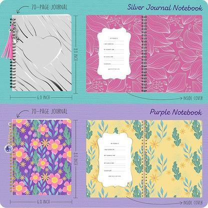 LAOESE 2-Pack DIY Journal Kit for Girls - Birthday Easter Gifts for Girls 8 9 10 11 12 13 14 Years Old - Arts & Crafts for Teen Girl Gifts Trendy Stuff - Scrapbook & Diary Supplies Toys Set