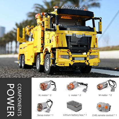 Mould King 17028 Road Rescue Vehicle Building Block Kits, MOC Building Blocks Set to Build, Gift for Kids Age 8+/Adult Collections Enthusiasts (4883 Pieces with Motor/APP Remote Control)