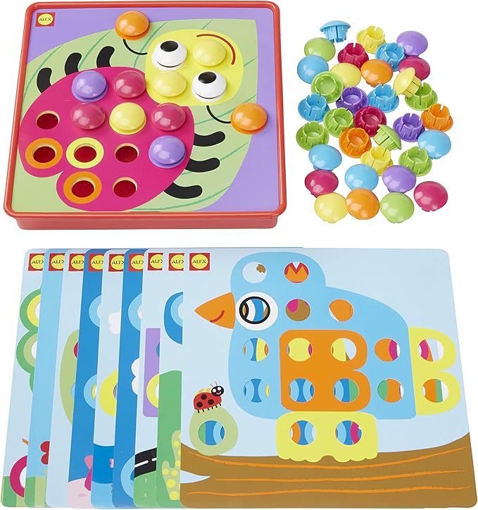 Alex Discover Button Art Activity Set Kids Art and Craft Activity, 56pieces