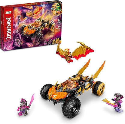 LEGO NINJAGO Cole’s Dragon Cruiser Car Toy, 71769 Ninja Toys with Golden Kai, Cole and Snake Warrior Minifigures, Gifts for Kids, Boys & Girls