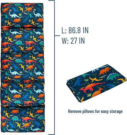 Wildkin Microfiber Pillow Lounger, 87 X 27 Inches, Jurassic Dinosaurs