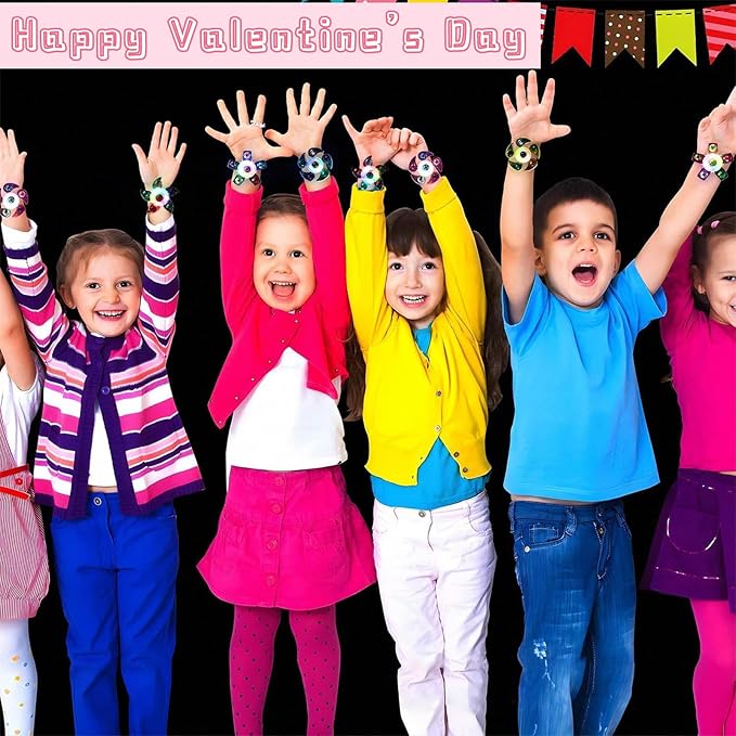 12pack LED Light Up Fidget Spinner Bracelets, Glow in The Dark Party Favors for Kids 4-8 8-12, Treasure Box Toys for Classroom, Birthday Gifts, Pinata Goodie Bags Stuffers