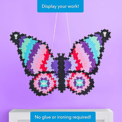 Plus Plus Puzzle By Number, 800 Piece Mini Interlocking Hashtag Color Blocks, 3D Pixel Art Kit for Kids - Butterfly