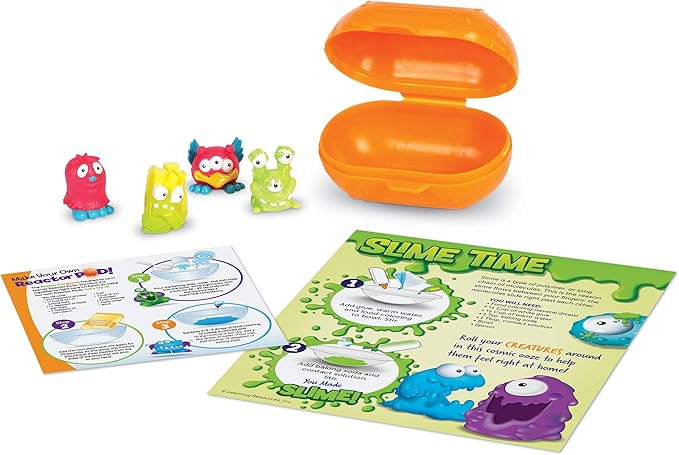Learning Resources Beaker Creatures Series 3, Pod Maker 4 Pack, Homeschool, DIY Reactor Pods, Science Exploration Toy, STEM, Ages 5+