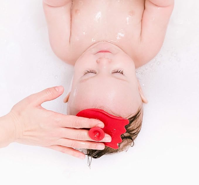 Ubbi Jellyfish Silicone Baby Bath Sponges, Baby Bathing and Care Essentials for Newborns, Baby Bath Brushes for Dry Skin and Cradle Cap, Set of 3