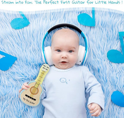 June Garden 7" My First Guitar - Musical Soft Plush Toy - Gift for Infants and Toddlers