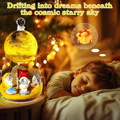 Astronaut Terrarium Kit for Kids with DIY Moon Lamp - Light Up Themed Craft Kit for Kids Ages 4-12 - Creative Birthday Gift Idea Educational Space Toys for Boys & Girls Ages 4 5 6 7 8-12 Year Old