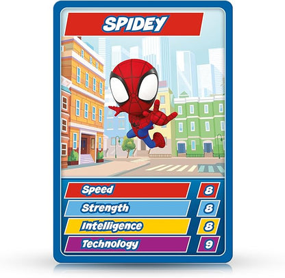 Top Trumps Spidey & Friends Junior 5-in-1 Card Game for Kids Ages 3+, 2+ Players, Portable Travel Game, Memory, Strategy, Trivia, Educational, Multicolor, Unisex, Standard Edition