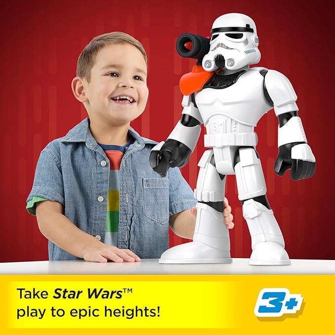 Fisher-Price Imaginext Star Wars Toy Stormtrooper XXL Figure, 16+ Inch Tall Poseable Character with Launcher for Kids Ages 3+ Years