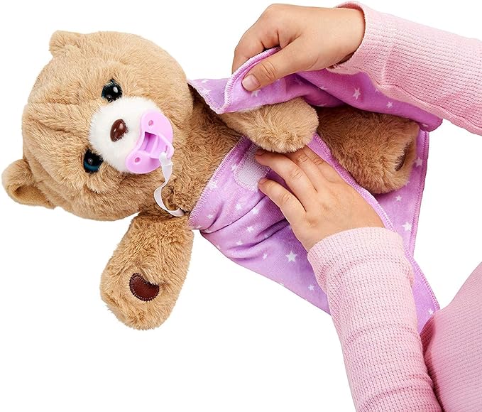 Little Live Pets Cozy Dozy Cubbles The Bear - Over 25 Sounds and Reactions | Bedtime Buddies, Blanket and Pacifier Included | Stuffed Animal, Best Nap Time, Interactive Teddy Bear, 14.9