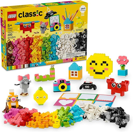 LEGO Classic Creative Happy Box Building Toy Set - Building Blocks Toy for Kids, Boys and Girls, Ages 5+ - Learning and Educational Toy for Preschool - Gift Idea for Birthdays - 11042
