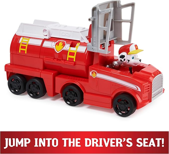 Paw Patrol, Big Truck Pup’s Marshall Transforming Toy Trucks with Collectible Action Figure, Kids Toys for Ages 3 and up