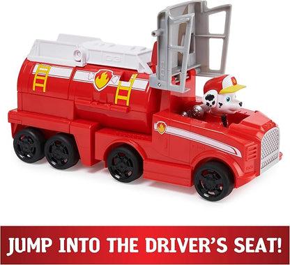 Paw Patrol, Big Truck Pup’s Marshall Transforming Toy Trucks with Collectible Action Figure, Kids Toys for Ages 3 and up