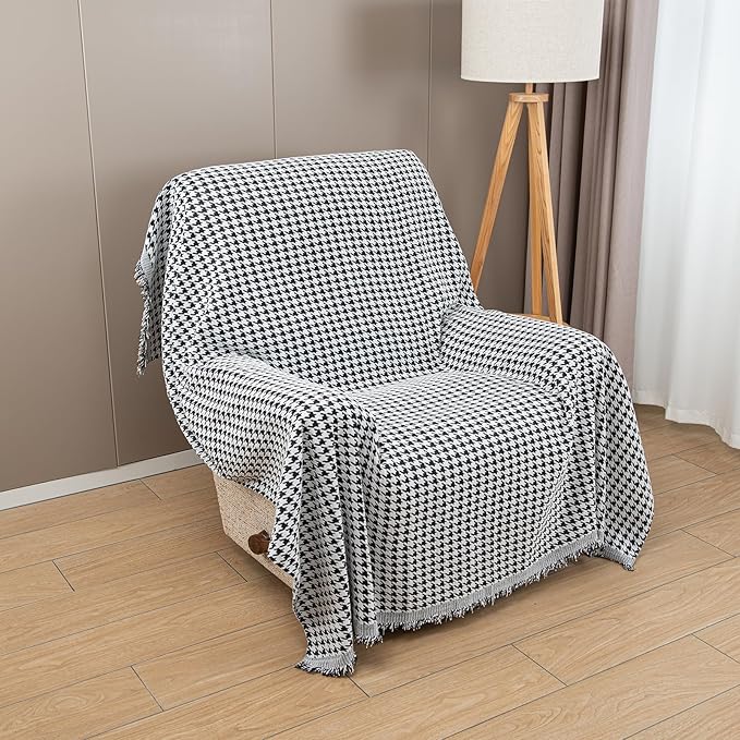Recliner Chair Covers Lazy Boy Recliner Covers Armchair Cover Blanket Sofa Thick Soft Fabric Living Room Bedroom Throw Washable Sofa Slipcovers for Pets Kids (Houndstooth)