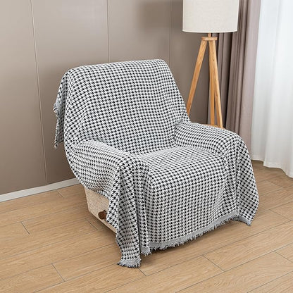 Recliner Chair Covers Lazy Boy Recliner Covers Armchair Cover Blanket Sofa Thick Soft Fabric Living Room Bedroom Throw Washable Sofa Slipcovers for Pets Kids (Houndstooth)