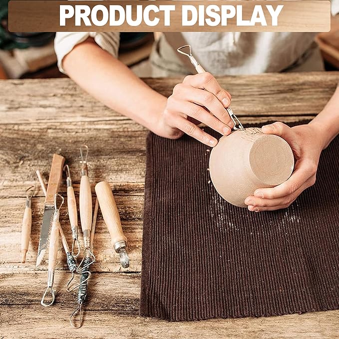 LINPHCEY 61Pcs Clay Sculpting Tools Set Perfect for Polymer Air Dry Modeling Clay Beginners & Professionals Ideal for DIY Pottery & Ceramics Tools for Clay Sculpey Sculpting & Crafting