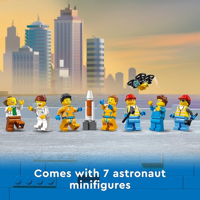 LEGO City Rocket Launch Center Building Toy Set 60351, NASA-Inspired Space Toy with Rocket, Launch Tower, Observatory, and Mission Control, Pretend Play Space Toy for Kids Boys Girls Age 7+ Years Old