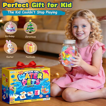 Coodoo Magic Water Elf Toy Craft Kits, Aqua Fairy Water Gel DIY Squishies Squishy Maker Toddler Kids Toys for Girls Boys Toys Birthday Gifts, Art Supplies Arts and Crafts for Kids Ages 4-6 4-8 8-12