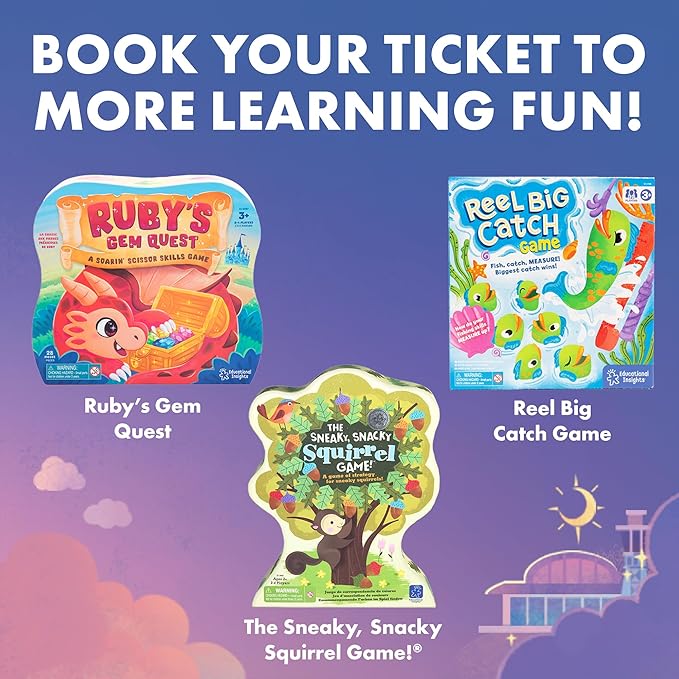 Educational Insights Time to Fly Game - Telling Time Game, Learning Time Clock for Kids, Board Games for Kids Ages 4+