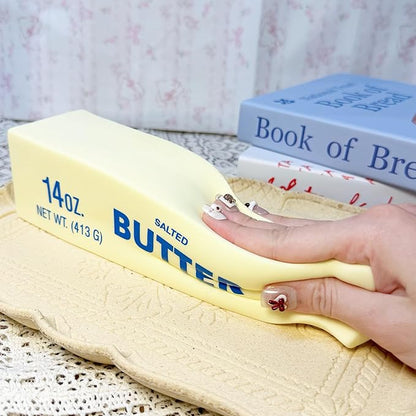 9.5 Inch Butter Squishy,Large Slow Rising Squishy，Sticky Butter Sticks Squeeze Toy,Valentine's Day Gift,Party Favor Gift