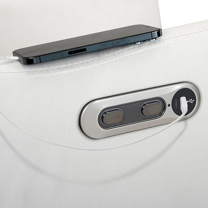 Delta Children Mercer Electronic Power Recliner and Swivel Glider with USB and Type-C Ports in LiveSmart Performance Fabric - Water Repellent & Stain Resistant, Pearl