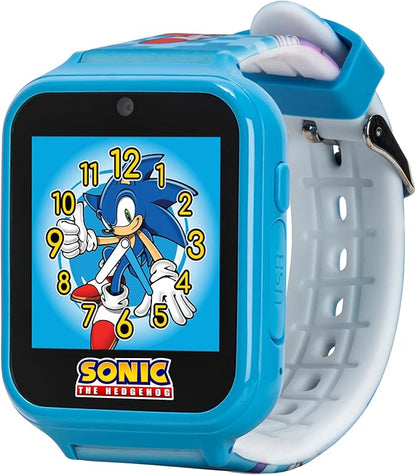 SEGA Sonic the Hedgehog Educational Learning Touchscreen Smart Watch Toy for Boys, Girls, Toddlers - Selfie Cam, Learning Games, Alarm, Calculator, Pedometer (Model: SNC4055AZ)