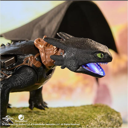 DreamWorks Dragons, How to Train Your Dragon, Ultimate Plasma Blast Toothless, 25” Wings with Lights & Sounds Action Figure, Kids Toys for Boys Ages 4 and up