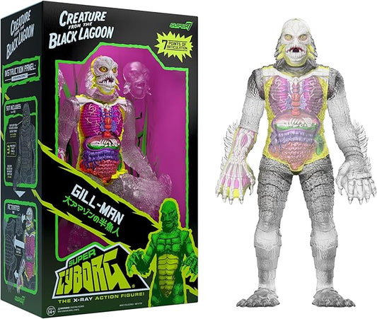 Super7 Super Cyborg Universal Monsters Creature from The Black Lagoon (Clear) - 11" Universal Monster Movies Action Figure Classic Movie Collectibles