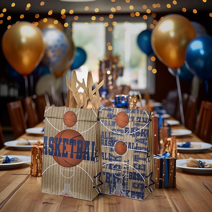 24 Basketball Party Favor Bags Basketball Goodie Bags Basketball Party Favors for Kids Basketball Birthday Party Supplies