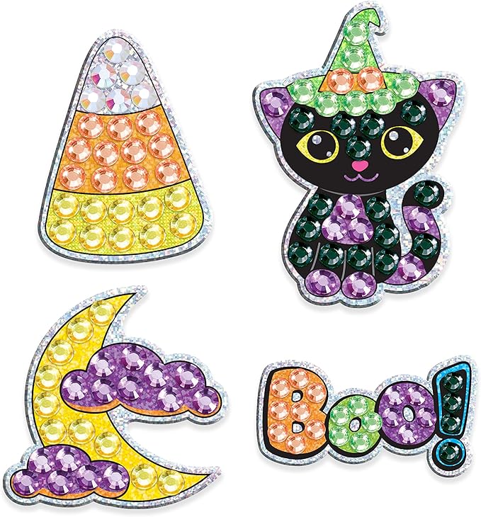 Creativity for Kids Big Gem Diamond Painting Kit - Halloween Stickers and Suncatchers - Halloween DIY Crafts for Kids, Halloween Activities and Gifts for Kids Ages 6-8+