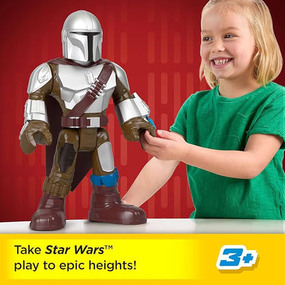 Fisher-Price Imaginext Star Wars Toy The Mandalorian XXL Figure, 16+ Inch Tall Poseable Character with Launcher for Kids Ages 3+ Years