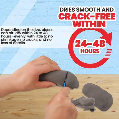 3.3 lbs Moldable Cosplay Foam Clay (Gray) - Air-Dry High Density for Intricate Designs Dries Evenly Within 24-48 Hours Sandable and Paintable