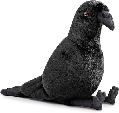 ZHONGXIN MADE Crow Plush Toy - Realistic 12inch Black Crow Halloween Stuffed Animal, Cute Little Bird Raven Plush as Gift for Your Friends