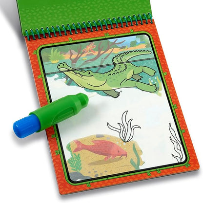 Melissa & Doug On The Go Water Wow! Reusable Water-Reveal Coloring Activity Pad – Jungle
