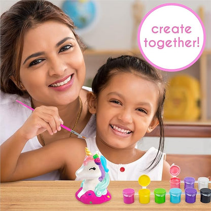 Just My Style Paint Your Own Scented Unicorn Figurines – Paint Your Own Waterless Ceramic Diffuser – Paintable Scented Unicorn Figurines – Customize with Pearlized Paints, Glitter & Sweet Scents
