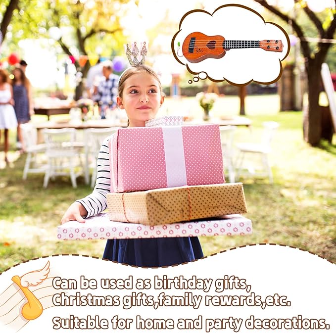 Kids Toy Classical Ukulele,17 Inch 4 Strings Guitar Ukulele Musical Toy,Educational Guitar Toy for Toddlers and Preschoolers