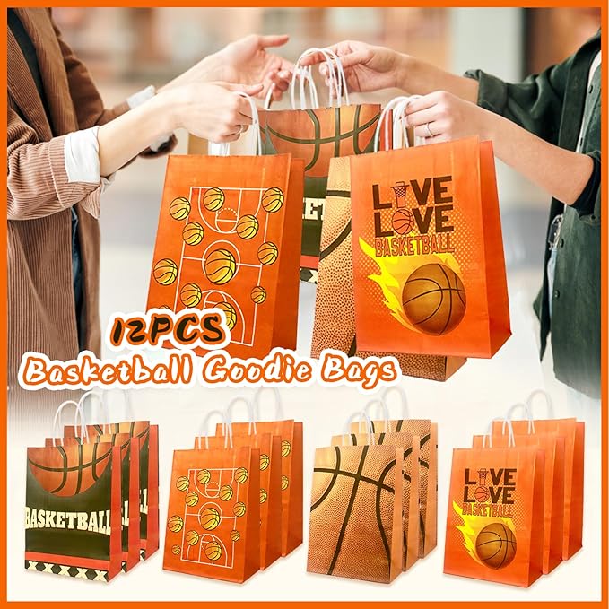 Basketball Party Favors 110Pcs Basketball Themed Birthday Party Supplies Wristbands Basketball Keychains Bracelets Bags Stickers Pinata Filler