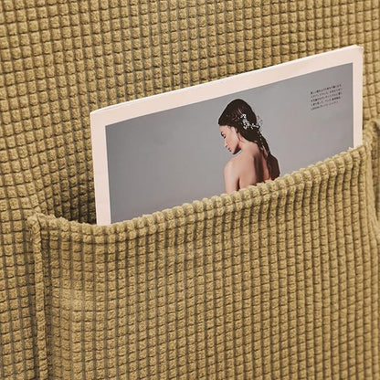 KEKUOU Recliner Chair Covers Lazy Boy Recliner Covers Stretch Couch Cover Slipcovers 1 Piece Furniture Protector with Elastic Bottom for Dog,Kids.(Recliner, Tan)